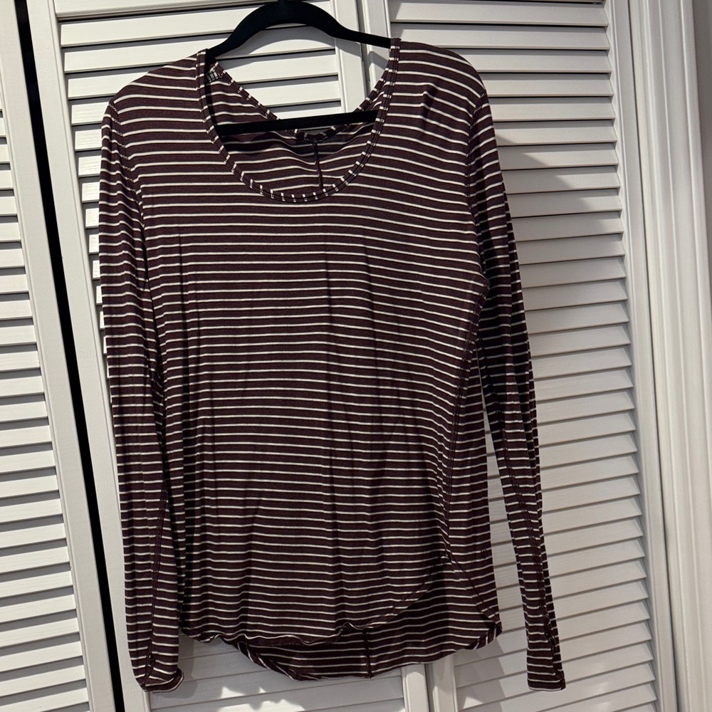 lululemon athletica Striped Long-Sleeve Tee